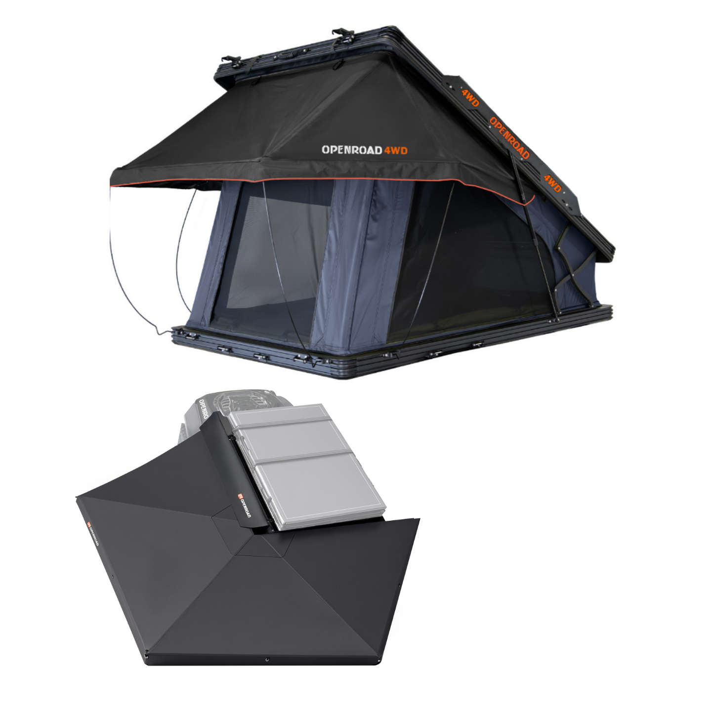 OPENROAD Aluminum Hard Shell Roof Top Tent-PeakRoof LT Series