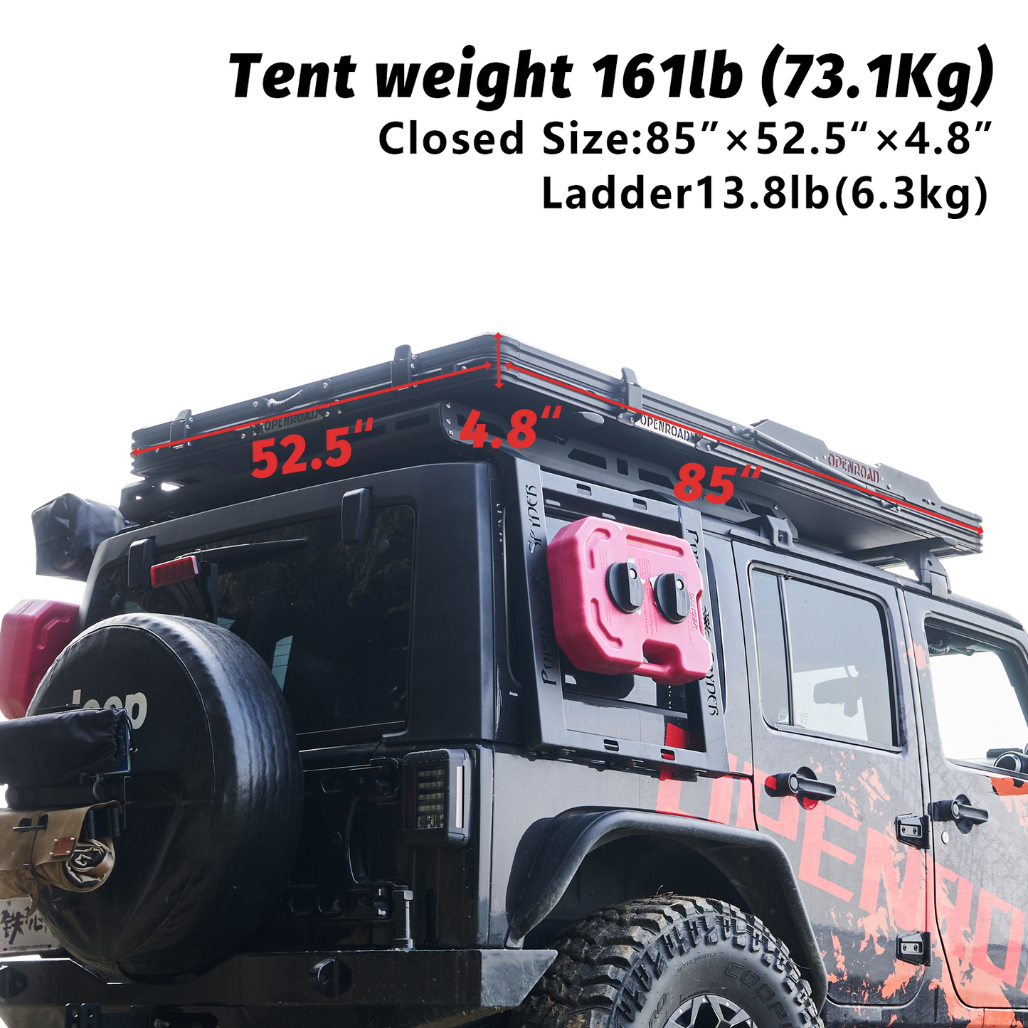 OPENROAD Aluminum Hard Shell Roof Top Tent-PeakRoof LT Series