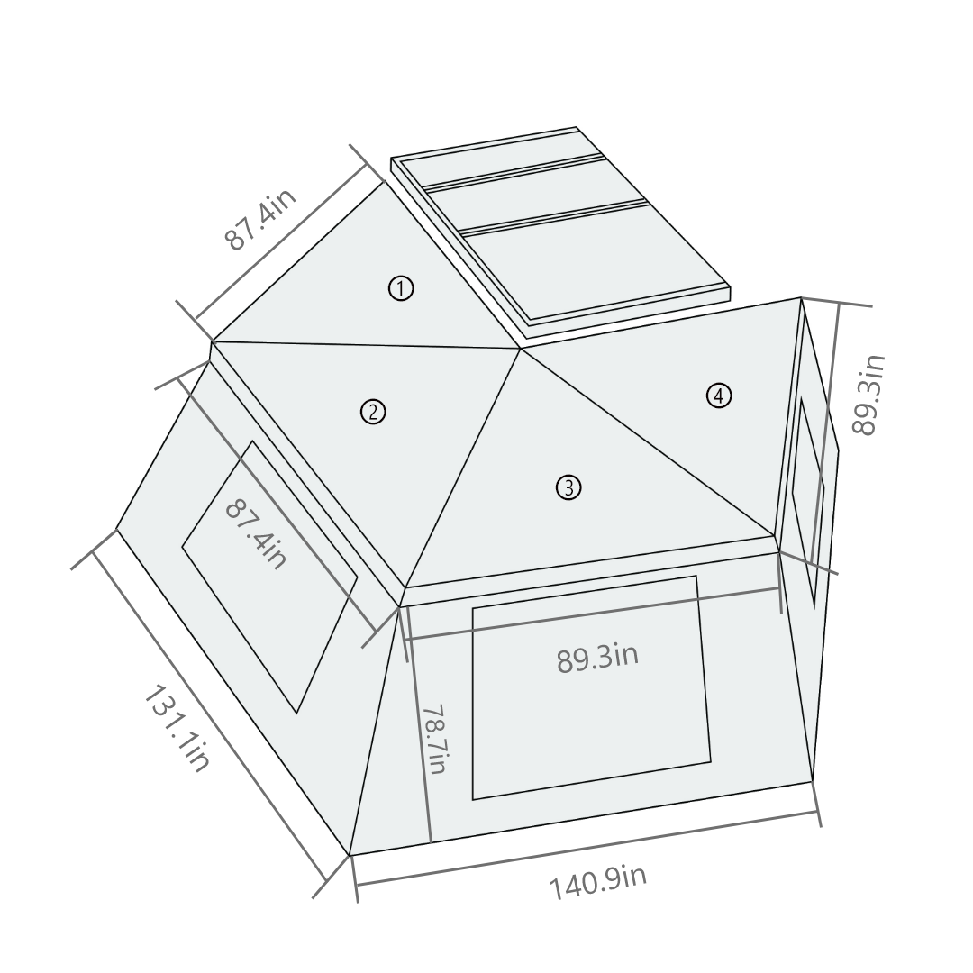 OPENROAD 270 Awning Side Wall