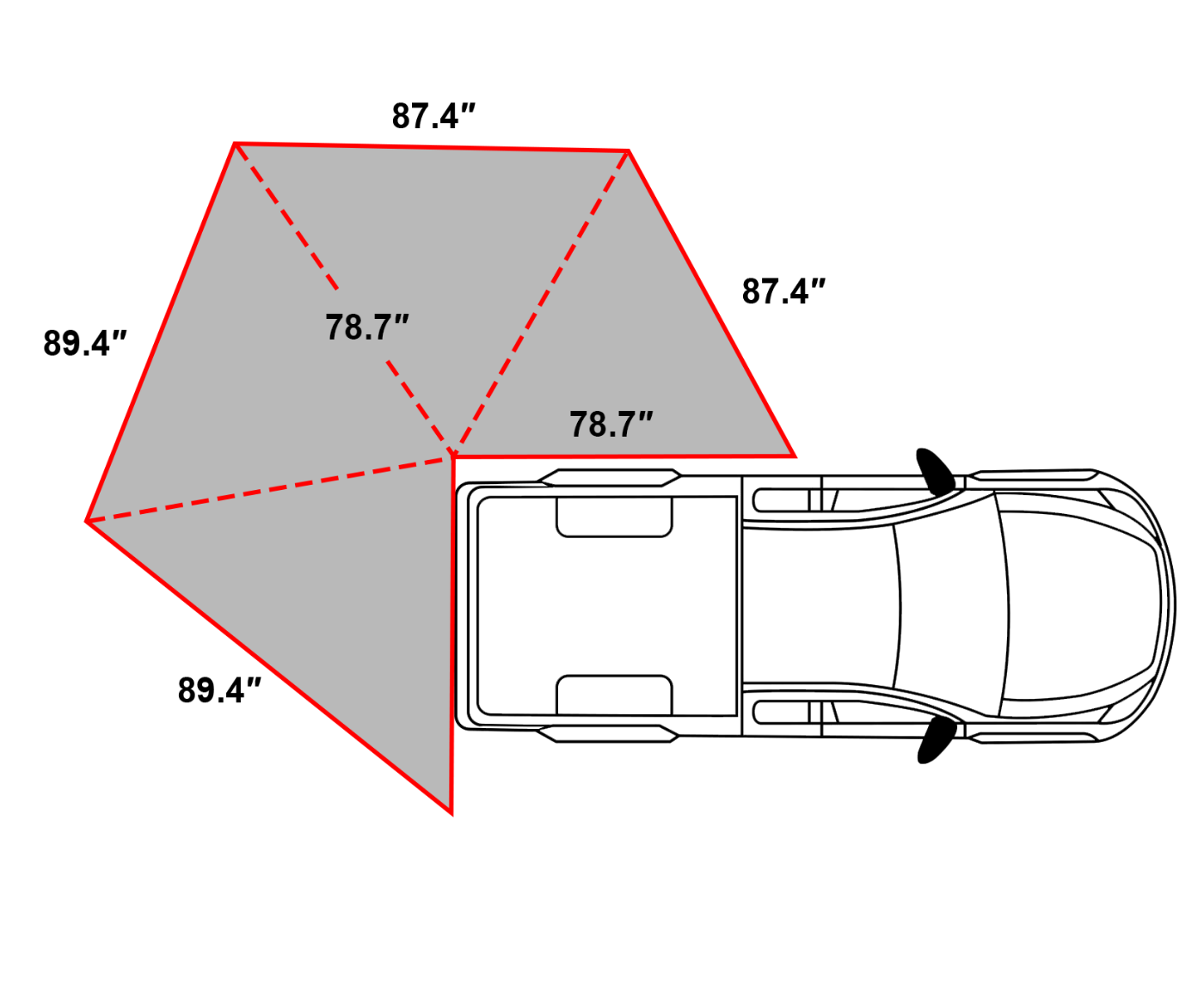 OPENROAD 270 Free Standing Awning for Camping